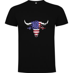 Patriotic Bull Artwork Tshirt