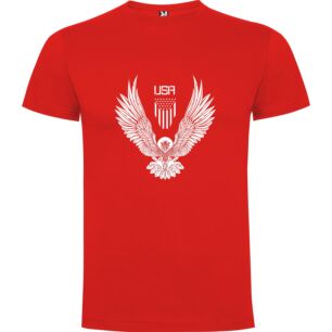 Patriotic Eagle Emblem Tshirt σε χρώμα Κόκκινο Large