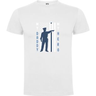 Patriotic Fatherly Hero Tshirt σε χρώμα Λευκό 5-6 ετών