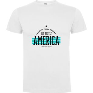 Patriotic Masterpiece: Americanoize Tshirt σε χρώμα Λευκό 9-10 ετών