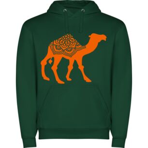 Patterned Camel Majesty Φούτερ με κουκούλα
