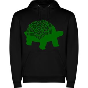 Patterned Heroic Green Turtle Φούτερ με κουκούλα