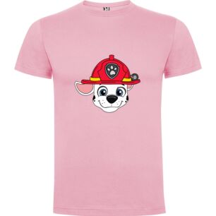 Paw Fire Mascot Illustration Tshirt σε χρώμα Ροζ 5-6 ετών