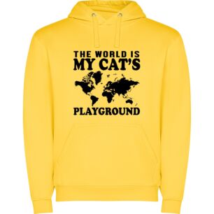 Pawsome Cat Planet Experience Φούτερ με κουκούλα σε χρώμα Κίτρινο Large