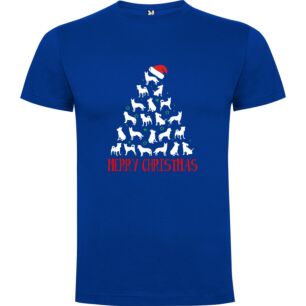 Pawsome Christmas Tree Tshirt σε χρώμα Μπλε
