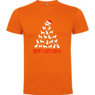 Pawsome Christmas Tree Tshirt σε χρώμα Πορτοκαλί