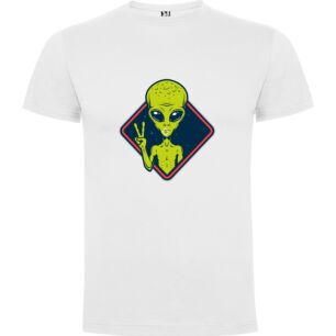 Peaceful Space Alien Tshirt σε χρώμα Λευκό 11-12 ετών