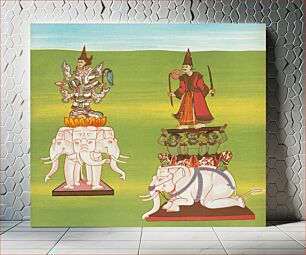 Πίνακας, 1. The King of Nats (Thagyá nat) and 2. Lord of the Great Mountain (Mahágirí nat) from The thirty-seven nats : a phase of spirit worship prevailing in Burma (1906) by