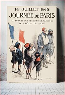 Πίνακας, 14 juillet 1916 journée de paris (juliste), 1916, Francisque Poulbot