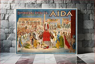 Πίνακας, 1908 poster for Giuseppe Verdi's Aida, performed by the Hippodrome Opera Company of Cleveland, Ohio