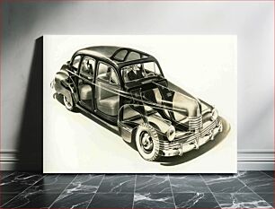 Πίνακας, 1942 Nash Ambassador 600 X-ray drawing -- scan of en:Nash Motors public relations materials