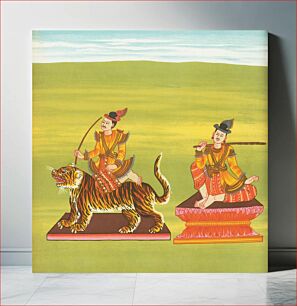 Πίνακας, 21. Maung Pó Tú nat (Tea Trader of King) and 22. King of the Yun (Yun Bayìn nat) from The thirty-seven nats : a phase of spirit worship prevailing in Burma (1906) by