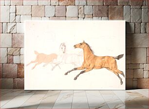 Πίνακας, 3 running horses by Christian David Gebauer