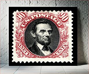 Πίνακας, 90c Abraham Lincoln re-issue single