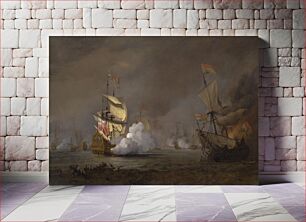 Πίνακας, A Battle of the Third Anglo Dutch War, Probably the London at the Battle of the Texel, August 1673
