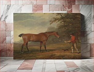 Πίνακας, A Bay Horse Approached by a Stable-Lad with Food and a Halter