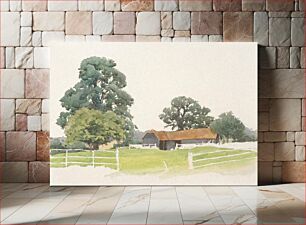 Πίνακας, A Bedfordshire Farmyard by Alfred Parsons