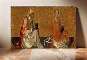 Πίνακας, A Bishop Saint and Saint Lawrence by Gherado di Jacopo