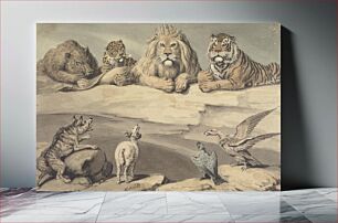 Πίνακας, A Boar, a Leopard, a Lion, a Tiger, a Wolf, a Ram, and Two Eagles