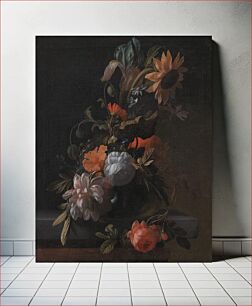 Πίνακας, A Bowl of Flowers by Elias Van Den Broeck