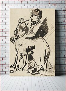 Πίνακας, A Boy Holding His Dog (1922) by Édouard Manet