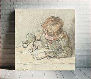 Πίνακας, A Boy Writing by William Henry Hunt