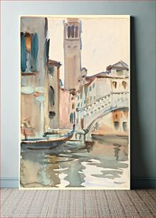 Πίνακας, A Bridge and Campanile, Venice (ca. 1902–1904) by John Singer Sargent