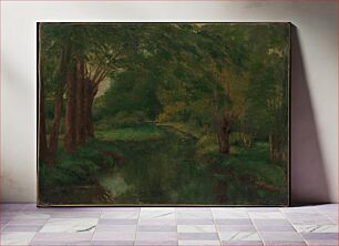 Πίνακας, A Brook in a Clearing (possibly "Brook, Valley of Fontcouverte; Study") by Gustave Courbe