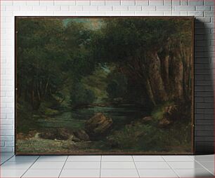 Πίνακας, A Brook in the Forest by Gustave Courbe