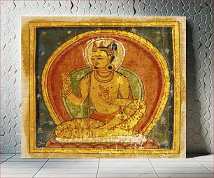 Πίνακας, A Buddha (left); Crowned Deity (right); Folio from a Buddhist Manuscript