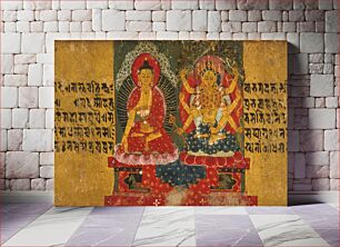 Πίνακας, A Buddha with a Pancharaksha Goddess, Folio from a Pancharaksha (The Five Protective Charms)