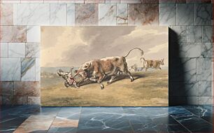 Πίνακας, A Bull Attacking a Dog