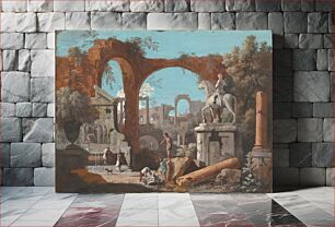 Πίνακας, A Capriccio of Roman Ruins (1727–1729) by Marco Ricci