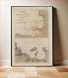 Πίνακας, A chart of Montego Bay on the north west shore of the island of Jamaica : Port Antonio on the north east shore of the island of Jamaica