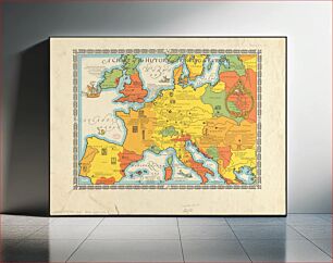 Πίνακας, A chart of the history of printing in Europe