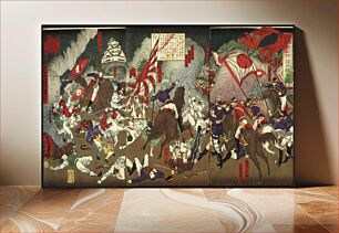 Πίνακας, A Chronicle of the Subjugation of Kagoshima: Battle around Kumamoto Castle by Tsukioka Yoshitoshi