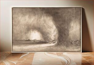 Πίνακας, A Column of Oriental Travelers Scattered by a Dust Storm (The Israelites Passing through the Wilderness Preceded by the Pillar of Clouds) by William West