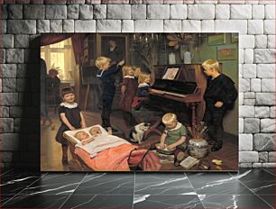 Πίνακας, A Concert: The Artist's Children and their Playmates by Otto Haslund