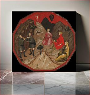 Πίνακας, A Contest between the Shepherds Alcesto and Acaten by Master of 1416