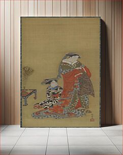Πίνακας, A Courtesan and attendant, Kitao Masanobu