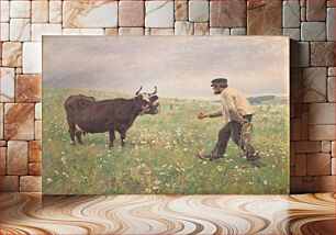 Πίνακας, A cow loose by Hans Michael Therkildsen