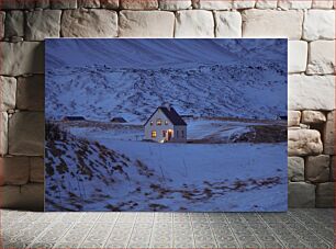 Πίνακας, A Cozy House in a Snowy Landscape Ένα άνετο σπίτι σε ένα χιονισμένο τοπίο