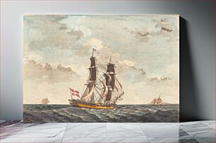 Πίνακας, A Danish brig sailing almost before the wind by C.W. Eckersberg