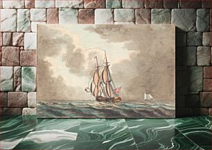 Πίνακας, A Danish brig sailing for a blur by C.W. Eckersberg