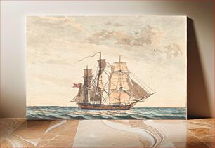 Πίνακας, A Danish frigate lying in reverse by C.W. Eckersberg
