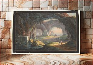 Πίνακας, A fantasy landscape with ancient ruins and figures by Barbara Regina Dietzsch