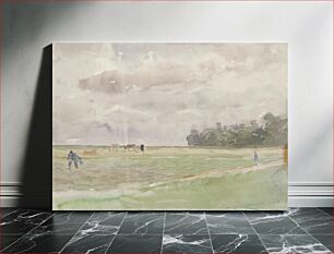 Πίνακας, A field under a cloud by László Mednyánszky