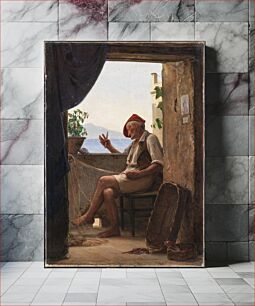 Πίνακας, A fisherman on a loggia by Carl Bloch