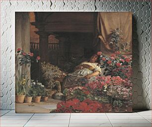 Πίνακας, A Florentine Flower Seller by Kristian Zahrtmann