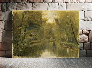 Πίνακας, A forest pond, 1875 - 1899, César De Cock